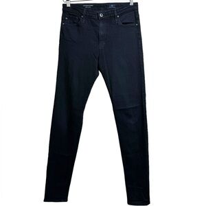 AG Adriano Goldschmied The Farrah Skinny High Rise Skinny Leg Black Jeans 28